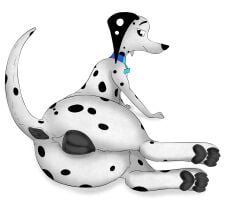 101_dalmatian_street 101_dalmatians 5:4 animal_genitalia animal_vulva anus big_butt black_pawpads black_spots butt canid canine canine_genitalia canine_vulva canis dalmatian delilah_(101_dalmatians) disney domestic_dog female feral fur genitals hi_res looking_back mammal markings pawpads solo spots spotted_body spotted_fur udbebu vulva white_body white_fur