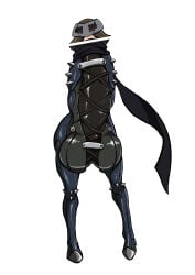 balls body_modification breast_expansion breast_growth breast_growth_(enlargement) breasts censor_bar censored censored_penis crotchboobs futanari intersex leather makoto_niijima monophallia nikunigushii nipple_bulge penis penis_body penis_creature penis_head penis_transformation persona_5 testicles transformation