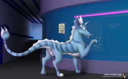 absurd_res animal_genitalia atlantis butt english_text feral fin_(fin_the_fox) genital_slit genitals hi_res laboratory male nintendo pokemon solo srfx18 text