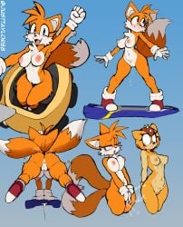 2026 2_tails anthro anus big_breasts blue_eyes blush breasts canid canine clothing crossgender duo extreme_gear female footwear fox fur genitals girdled_lizard hi_res justtaylor lizard mammal masturbation miles_prower mtf_crossgender multi_tail multicolored_body multicolored_fur nude nude_anthro nude_female reptile scalie sega shoes sonic_the_hedgehog_(series) sungazer_(lizard) tail trip_the_sungazer two_tone_body two_tone_fur vaginal vaginal_masturbation vulva white_body white_fur yellow_body yellow_fur