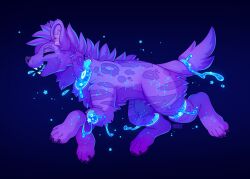 2026 ambiguous_gender candy_gore claws digital_drawing_(artwork) digital_media_(artwork) feet feral fur gore hi_res hyena inner_ear_fluff jinxit mammal side_view simple_background smile solo spots tagme tail teeth toes tongue tuft