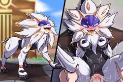 3:2 bestiality blush bodily_fluids cum duo erection female female_penetrated feral feral_penetrated fur generation_7_pokemon genital_fluids genitals heart_eyes heart_symbol hi_res human human_on_feral human_penetrating human_penetrating_feral interspecies legendary_pokemon looking_at_viewer male male/female male_on_feral male_penetrating male_penetrating_female mammal nintendo nude penetration penis pokemon pokemon_(species) sex solgaleo solo_focus vulva white_body zerokun135