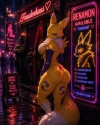 2026 ai_generated ass brothel chatgpt digimon digimon_tamers fluffy fluffy_tail fox fox_girl renamon sexy sexy_female tagme yellow_body yellow_fur
