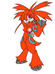 anthro breasts camerupt color exposed_breasts female female_only fur furry furry_breasts gb_of_bs generation_3_pokemon hair hoof nintendo nipples open_eyes open_mouth pink_nipples pokemon pokemon_(species) pose posing red_eyes red_fur red_hair solo standing white_background