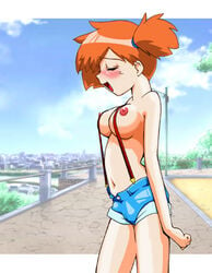 1girls breasts female female_only genkindo human human_only kasumi_(pokemon) misty_(pokemon) nintendo nipples orange_hair pokemon solo tagme topless topless_female