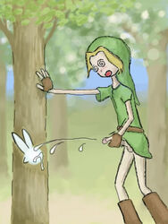 cumming fairy forest forest_background link masturbation navi nintendo ocarina_of_time silly straight_hair the_legend_of_zelda twink young young_link