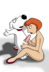 black_hole_sun brian_griffin drawn-sex.com family_guy fellatio female human humanoid lois_griffin male male_focus oral red_lipstick straight