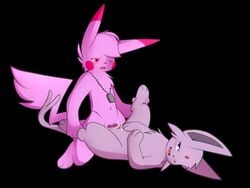 eevee eeveelution espeon female male nintendo pikachu pokémon_(species) pokemon pussy reimachu siqko straight vaginal_penetration video_games