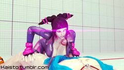 3d animated bangs black_hair blender bodysuit breasts duo evil_grin eyelashes faceless_male female fingerless_gloves gloves glowing_eyes highres human juri_han kaisto large_breasts leg_grab male nail_polish necklace no_sound paizuri penis pink_nails purple_eyes sidelocks solo_focus straight street_fighter street_fighter_v web_address video