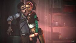 1boy 1girls 3d animated athletic_female borderlands dark-skinned_female dubious_consent duo female femdom glasses handjob handjob_domination human light-skinned_male loop male male/female malesub nervous no_sound reverse_rape sasha_(borderlands) straight tagme tales_from_the_borderlands vaughn_(borderlands) video