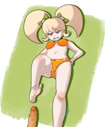 1boy 1girls bard-bot barefoot danganronpa danganronpa_2 danganronpa_2:_goodbye_despair feet female footjob human male penis saionji_hiyoko soles straight_hair tagme toes