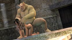 3d animated bent_over big_breasts bouncing_breasts breasts bulldog_position dark_skin doggy_style elf elf_female fantasy female galianbeastsfm light-skinned_female light_skin loop male male/female no_sound ogre ogre_male orc orc_male sex straight video