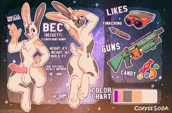 2019 4_toes absurd_res ass balls beckett_(shayhop) coffeesoda domestic_rabbit english_text flemish_giant fur genitals hi_res lagomorph leporid long_ears male mammal model_sheet multicolored_body multicolored_fur nude oryctolagus pencilbrony penis pink_body pink_nose pink_penis pink_skin rabbit signature solo spots spotted_body spotted_fur tan_balls text toes