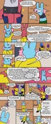 absurd_res ambiguous_gender anthro aroused bulge clothing comic dialogue dressing_up english_text erinthebat female french_text hand_holding heart_symbol hi_res hunter_(rain_world) inv_(rain_world) kissing lethal_company love male onomatopoeia poster rain_world rivulet_(rain_world) shinji_in_a_chair slugcat sound_effects spearmaster_(rain_world) text undressing videocult