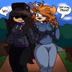 argentina bitch black_eyes brown_hair criminal fnf fnf_oc friday_night_funkin furry long_hair nahiara_aguirre nahira nahira_(friday_night_funkin_oc) sonic_(series) sonic_oc