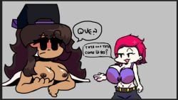 argentina bitch black_eyes breasts brown_hair criminal fnf fnf_oc friday_night_funkin long_hair nahiara_aguirre nahira nahira_(friday_night_funkin_oc) oc