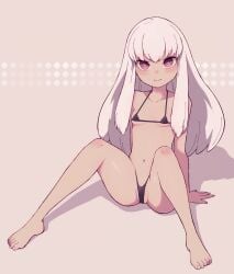 bikini black_bikini female female_focus female_only fire_emblem fire_emblem:_three_houses lamb-oic029 long_white_hair lysithea_von_ordelia nintendo sling_bikini swimsuit tagme
