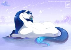 1girls 2013 absurd_res ass bedroom_eyes big_ass big_bottom_lip big_butt big_lips blue_body blue_fur blue_hair butt dated detailed_background digital_media_(artwork) equid equine eyeshadow eyewear female female_feral female_horse feral feral_female feral_horse forest fur glasses hair hi_res horse jade-sapphire lips lipstick looking_at_viewer makeup mammal narrowed_eyes outside plant seductive smile solo text tree walter_sache white_body white_fur