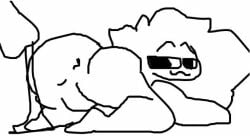 :3 artist_request asshole asshole_opened_wide bent_over cum_dripping_from_penis dripping_cum female/male horsecock knocksoda looking_back looking_pleasured male/female poorly_drawn self_insert selfcest smug_face