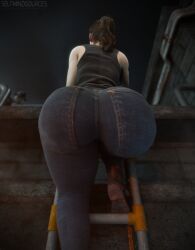 1girls 3d alternate_body_type alternate_version_available ass ass_bigger_than_head ass_focus below_view big_ass big_butt big_thighs bottom_heavy brown_hair bubble_ass bubble_butt butt_bigger_than_head capcom claire_redfield climbing climbing_ladder clothed clothing dat_ass dumptruck_ass dumptruck_butt fat_ass female female_focus female_human fully_clothed fully_clothed_female hips hips_wider_than_shoulders huge_ass huge_butt huge_thighs human jeans ladder large_ass long_hair looking_to_the_side massive_ass mr_x night outdoors pants ponytail resident_evil resident_evil_2 resident_evil_2_remake round_ass round_butt selfmindsources shoes solo solo_female solo_focus standing tank_top thick thick_ass thick_butt thick_thighs thighs topwear viewed_from_below wide_hips