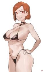 1girls almost_naked almost_nude bare_armpits bare_arms bare_belly bare_chest bare_hands bare_hips bare_legs bare_midriff bare_navel bare_shoulders bare_skin bare_thighs belly belly_button bikini bikini_bottom bikini_only bikini_top breasts brown_eyebrows brown_eyes brown_eyes_female brown_hair brown_hair_female busty busty_female busty_girl busty_teen choker collarbone curvaceous curvaceous_body curvaceous_female curvaceous_figure curvaceous_hips curvaceous_teen curvy curvy_body curvy_female curvy_figure curvy_hips curvy_teen elbows exposed_armpits exposed_arms exposed_belly exposed_chest exposed_hips exposed_legs exposed_midriff exposed_navel exposed_shoulders exposed_skin exposed_thighs female female_focus female_only fingers fukuya_art groin halterneck hand_on_hip hand_on_own_hip hand_on_own_waist hand_on_waist high_resolution high_school_student highres hourglass_figure jujutsu_kaisen kugisaki_nobara large_breasts lean_figure looking_at_viewer medium_hair micro_bikini midriff mostly_nude naked naked_female naked_woman narrow_waist navel nearly_nude nipple_bulge nude nude_female nudity parted_bangs parted_lips practically_nude school_girl shoulders simple_background slender_body slender_waist slim_waist smile smiley_face smiling smiling_at_viewer solo standing string_bikini swimsuit swimwear teen_girl teenage_girl teenage_tits teenager thick_thighs thighs thong_bikini upper_body white_background wide_hips young_female young_woman