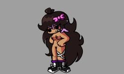 argentina bitch black_eyes brown_hair criminal fnf fnf_oc friday_night_funkin long_hair nahiara_aguirre nahira nahira_(friday_night_funkin_oc) naked naked_female
