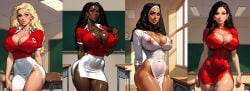2d ai_generated ai_sensuality asian_female brown_skinned_female character_request cheongsam cleavage coxville_stories dark-skinned_female female_teacher hijab indian_female jenny_khan jenny_mei jenny_summers jenny_winters large_breasts light-skinned_female massive_breasts middle_eastern_female muslim muslim_female oc pakistani_female race_swap skirt teacher teacher_outfit