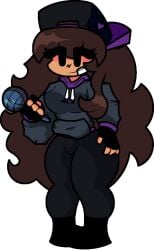 argentina bitch black_eyes brown_hair criminal fat_ass fnf fnf_oc friday_night_funkin long_hair nahiara_aguirre nahira nahira_(friday_night_funkin_oc) thick_thighs