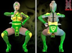 big_ass big_breasts body_modification bodysuit corruption drone dronification ibex-cg mind_break mind_control oc shotoshinobi_(ibex) transformation