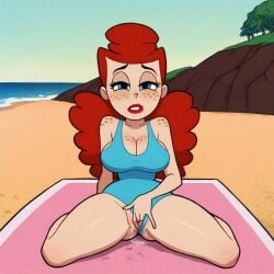 ai_generated cartoon_network fingering_pussy fingering_self herfeffine_heferfefer masturbation pussy_juice the_grim_adventures_of_billy_and_mandy