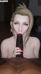 1boy 1girls 3d :>= azexnsfw blender blonde_female blonde_hair blonde_hair blonde_hair_female blowjob blowjob_face breasts cock dark-skinned_male dark_room dark_skin dick earrings eye_contact fellatio female final_fantasy final_fantasy_vii final_fantasy_vii_remake indoors interracial jewelry just_the_tip light-skinned_female light_skin looking_at_viewer male male/female male_pov mature mature_female milf nail_polish nails naked naked_female naked_male night oral partial_male penis penis_grab pov pov_eye_contact purple_eyes ring scarlet_(ffvii) straight