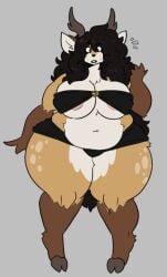 bbw big_breasts breasts cleavage female furry huge_breasts mexifurfoof overweight tagme thick_thighs wide_hips