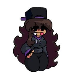 argentina bitch black_eyes brown_hair cap criminal fnf fnf_oc friday_night_funkin hat long_hair nahiara_aguirre nahira nahira_(friday_night_funkin_oc)