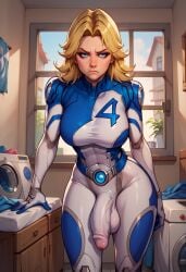 1futa ai_generated blonde_female fantastic_four female futa_only futanari invisible_woman invisible_woman_(marvel_rivals) marvel marvel_rivals milf sue_storm