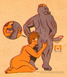 2025 absurd_res anal anthro anus artist_logo ass balls bodily_fluids butt_grab chromatic_aberration copyright_name copyright_symbol digital_media_(artwork) duo english_text erection game_freak generation_1_pokemon genital_fluids genitals hair hand_on_butt hi_res hoosierman9911a human humanoid jon_(hoosierman9911a) logo machoke male male/male male_rimming_male mammal muscular muscular_male nintendo nude oral penile penis pokemon pokemon_(species) rimming rimming_male sex simple_background smile stroking_penis sweat sweatdrop symbol text tongue