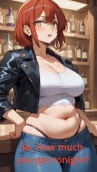 ai_assisted ai_generated animated bar belly belly_button belly_button_penetration chubby chubby_female cum cum_in_navel cum_on_belly cum_on_body dialogue drink drinking female flirting jeans leather_jacket male midriff midriff_baring_shirt midriff_focus navel navel_fetish navel_fuck navel_penetration navel_sex negotiating_price negotiations pov pov_eye_contact pov_male prostitute prostitution red_hair thong_straps vertical_video white_crop_top yellow_eyes