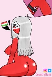 1boy 1girls 2d 2d_(artwork) :) anthro artist_name ass ass_focus back_view background big_ass big_ass_(female) big_breasts big_butt big_butt_(female) breasts busty completely_naked completely_naked_female completely_nude completely_nude_female country countryhumans countryhumans_girl countryhuns curvaceous curves curvy curvy_body curvy_female curvy_figure cute cute_expression cute_face cute_female fat_ass fat_butt female flags genitals happy_female hungary_(countryhumans) instagram instagram_link instagram_username looking_back male naked naked_female national_personification nude nude_female partners pink_background poland_(countryhumans) presenting presenting_ass presenting_butt presenting_hindquarters red_body red_breasts red_eyes red_skin round_head sex_toy simple_background sitting thick twitter twitter_link twitter_username vibrator voluptuous voluptuous_female white_hair