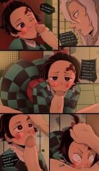 2boys ass big_ass blush bottom_heavy bubble_butt dat_ass demon_slayer dialogue ear_piercing earrings fat_ass femboy gluteal_fold hassdr4w huge_ass imminent_sex kamado_tanjirou kimetsu_no_yaiba kimono kneeling large_ass makeup male male_only massive_ass on_knees piercing png red_hair text thick_ass thick_thighs uzui_tengen white_hair wide_hips