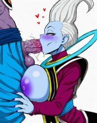 ai_generated beerus big_breasts big_penis blowjob blue_skin breasts deepthroat dragon_ball dragon_ball_super female male oral penis purple_skin rule_63 whis