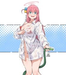 1girls belly blue_eyes blue_eyes_female blush blush_face blushing_at_viewer blushing_female bocchi_the_rock! breasts busty busty_female busty_teen cleavage collarbone cosplay curvaceous curvaceous_body curvaceous_female curvaceous_figure curvaceous_hips curvaceous_teen curvy curvy_body curvy_female curvy_figure curvy_hips curvy_teen female female_focus female_only fingers gotou_hitori hair_between_eyes hair_ornament high_resolution high_school_student highres hose hourglass_figure jk_arts07 knees large_breasts lean_figure long_hair looking_at_viewer midriff narrow_waist open_clothes open_clothing open_mouth open_shirt open_topwear parted_lips pink_eyebrows pink_hair pink_hair_female school_girl shirt shoulders simple_background slender_body slender_waist slim_waist soaked soaked_clothes solo standing teen_girl teenage_girl teenager thick_thighs thighs tongue unbuttoned unbuttoned_shirt upper_body wet wet_belly wet_bikini wet_body wet_breasts wet_clothes wet_clothing wet_legs wet_shirt wet_skin wet_thighs white_background white_shirt white_topwear wide_hips young_female young_woman