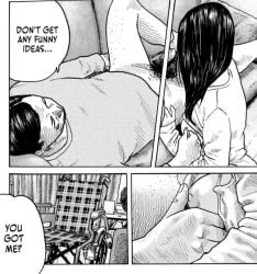 2d areola areolae black_and_white blowjob breast_grab breasts breasts_out female manga manga_page manga_panel manga_style naked naked_female nipples nude nude_female panel rape raped raped_female raped_girl the_fable_(manga)