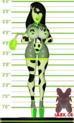 big_ass big_breasts body_modification bodysuit breasts corruption cow_girl cow_print drone dronification female ibex-cg kim_possible lactoselass_(ibex) mind_break mind_control shego transformation