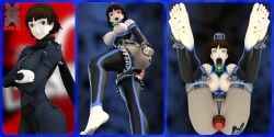 big_ass big_breasts body_modification bodysuit corruption drone dronification ibex-cg maid makoto_niijima mind_break mind_control mymaid_(ibex) persona persona_5 transformation