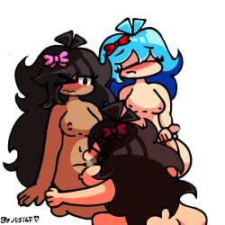 argentina bitch black_eyes blowjob brown_hair criminal fnf fnf_oc friday_night_funkin long_hair nahiara_aguirre nahira nahira_(friday_night_funkin_oc) oc ocs orgasm orgasm_face