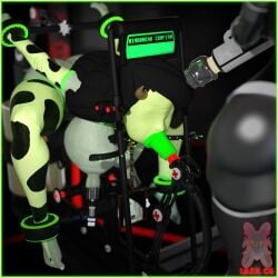 big_ass big_breasts body_modification bodysuit breasts corruption cow_print drone dronification female ibex-cg kim_possible lactoselass_(ibex) mind_break mind_control shego transformation