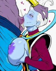 ai_generated beerus big_breasts big_penis blue_skin breasts cum cum_in_mouth cum_inside deepthroat dragon_ball dragon_ball_super female male oral penis purple_skin rule_63 whis
