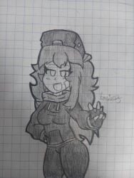 argentina bad_art bitch black_eyes brown_hair criminal fnf fnf_oc friday_night_funkin long_hair nahiara_aguirre nahira nahira_(friday_night_funkin_oc)