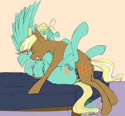 anal anal_sex balls bed closed_eyes duo equine farewelldecency friendship_is_magic horn male mammal my_little_pony pegasus penetration penis smooth_skin trenderhoof_(mlp) unicorn wings yaoi zephyr_breeze_(mlp)