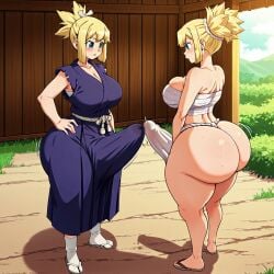 2futas ai_generated ass ass big_ass big_breasts big_butt breasts dr.stone erection erection_under_clothes erection_under_loincloth fundoshi fundoshi_futanari fundoshilover101 futanari happi_(clothing) huge_ass huge_butt kohaku_(dr.stone) loincloth sarashi yamathegod_(style)