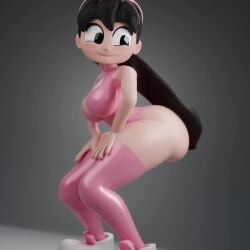 animated bunnysuit novart tagme thick_ass thick_thighs twerking uncanny_valley video